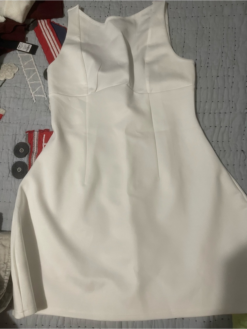 SHEIN White Sleeveless Midi Fit & Flare Dress
